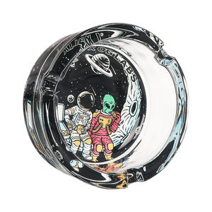 Cenicero de cristal personalizado al por mayor 85mm logotipo personalizado accesorios para fumar - Product Image 5