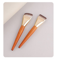 Nouveau pinceau de fond de teint manche plat Super mince cheveux synthétiques masque brosse fond de teint liquide pinceau de maquillage