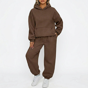 Conjunto Deportivo de Algodón Oversize para Mujer, Estilo Urbano, con Logotipo Personalizado, Fabricante de Ropa Deportiva de Marca Privada - Product Image 1