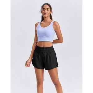 Pantalones Cortos Deportivos 2 en 1 para Mujer FOXA, Cintura Alta con Bolsillos, para Entrenamiento, Gimnasio, Secado Rápido, Transpirables, Spandex, Poliéster - Product Image 3