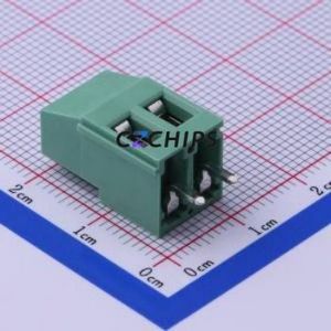 JL129-50802G01 Screw Terminal Block Through hole Component (THT),P=5.08mm Connector 1x2P 5.08mm Green Through Hole - Product Image 1