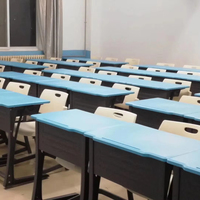 Meubles de salle de classe d'école internationale de Moyen-Orient bureau simple en métal en plastique d'étudiant avec la chaise