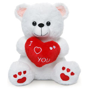 कस्टम प्यारा लाल प्यार दिल टेडी भालू वैलेंटिन के साथ प्लेश खिलौना-बच्चों का उपहार - Product Image 1