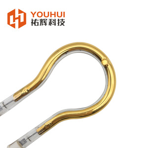 องค์ประกอบความร้อนอินฟราเรด Youhui 20V 250W รูปทรงวงแหวนชุบทองครึ่งวง สำหรับเตาอุตสาหกรรม - Product Image 3