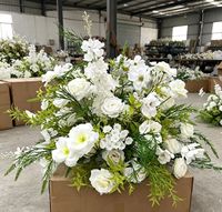 Boule de fleurs artificielles en soie sur mesure, vente directe usine, pour centres de table de mariage et décoration de table