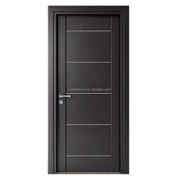Porte intérieure de chambre à coucher, design vertical, porte en bois massif cintrée, porte à dôme rond avec serrure intelligente