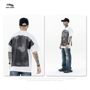 Dgt Print T-Shirt Street Graffiti Print Oversized-Camiseta Oversizee Washed Out Men <span class=keywords><strong>Hxh</strong></span> Pre Dtg Custom 250Gsm Back Full With - Product Image 3