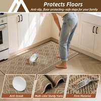 Newest Tufting Polypropylene Kitchen Floor Rugs Sets of 2 Absorbent Non-Slip Washable Kitchen Sink Rug for Home