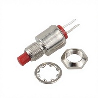 Bouton-poussoir momentané à réinitialisation automatique super micro rond de 5 mm DS-402, interrupteur de démarrage, normalement ouvert, 0,5 A, 125 V, en plastique rouge
