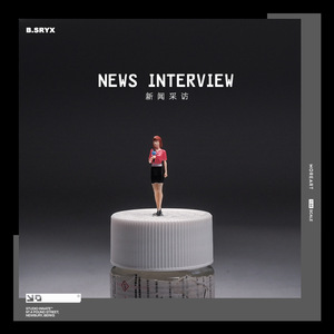 Figurine de journaliste miniature 1:64, modè<span class=keywords><strong>le</strong></span> original, <span class=keywords><strong>petit</strong></span> homme en résine 1:64, nouveauté pour la macrophotographie, décorations de table de sable - Product Image 4
