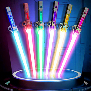 Nouveauté allumer clignotant jouets en plastique LED <span class=keywords><strong>sabre</strong></span> <span class=keywords><strong>laser</strong></span> épée Double lumière <span class=keywords><strong>sabre</strong></span> épée <span class=keywords><strong>Laser</strong></span> épée jouets pour enfants jouets faveur de fête - Product Image 1