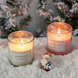 Lilin OEM beraroma mewah hadiah cangkir kaca wangi kedelai lilin rumah - Product Image 6