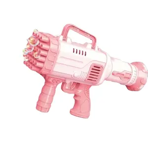 2023 New 32 Holes Electric Bubble Gun Machine Soap Bubbles Magia Para Crianças Bazooka Bubble Gun Automática