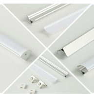 Profilé en aluminium LED d'angle à 45 degrés 1616H avec diffuseur opale pour éclairage linéaire LED