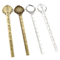 Règle signet plateau de base cabochon base ébauches paramètres et verre cabochon camée bijoux à bricoler soi-même faisant des accessoires