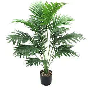 Wholesale Artificial mini Areca Palm Tree plants indoor garden decorative fake small plants