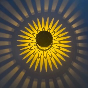 Cross Border for Solar Mandala Sunflower <b>Wall</b> <b>Light</b> <b>With</b> IP65 Inductive <b>Switch</b> & Warm <b>Light</b> for Garden & Landscape Decoration ZY - Product Image 4
