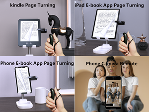 Télécommande pour tourner les pages pour Kindle Paperwhite, Kobo, liseuses électroniques, téléphone Android, portée de 10 m, rechargeable, contrôle de la caméra - Product Image 6