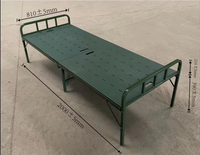 Lit pliant simple moderne en acier portable pour tente métallique et plastique pliable, idéal pour usage hospitalier, extérieur et intérieur