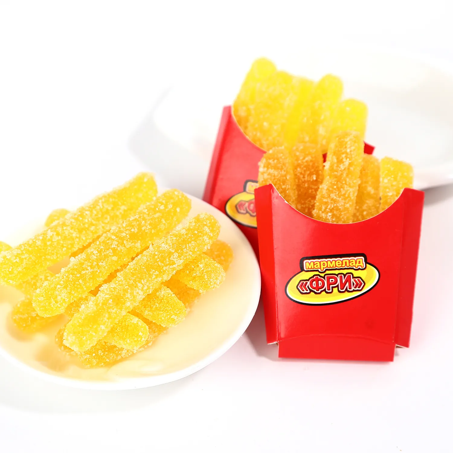 Candy Party Custom 3 in 1 Assorted Fruit Flavor French Fries Hot Dog Eggs Ice Cream Shape Soft Gummy Candy