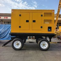 Groupe électrogène diesel silencieux Weichai 30 kW 37,5 kVA sur remorque, station d'alimentation mobile pour utilisation en extérieur