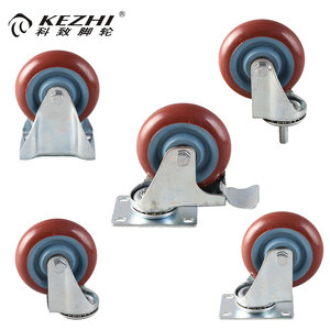 Zhongshan <strong>Medium</strong> <strong>Duty</strong> Corner Leveling <strong>Swivel</strong> <strong>PU</strong>/PVC High Temperature Castors and Wheels With Locking - Product Image 5