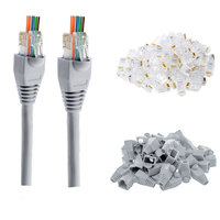 Protège-connecteurs RJ45 avec décharge de tension pour câbles Ethernet, protections de fiches réseau pour cordons de brassage Cat5e, Cat6, Cat6a