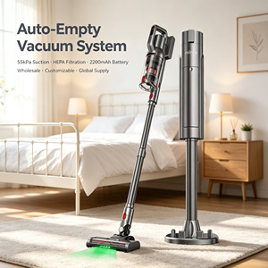 En stock – Aspirateur balai sans fil multi-surfaces avec station de vidage automatique pour poils d'animaux – Vente en gros - Product Image 1