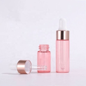 Envase Perfumado Circular en Oro Rosa, Mini Botella de Vidrio de 5 ml de Capacidad con Gotero para Aceites Esenciales - Product Image 5
