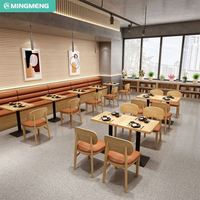 Ensemble de meubles de restaurant de café de l'économie minimaliste chaise de table de buffet de restauration rapide pour le café à manger à manger pour le restaurant