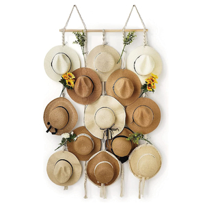 <span class=keywords><strong>Porte</strong></span>-chapeau suspendu décoratif pour la maison Bobo <span class=keywords><strong>porte</strong></span>-chapeau en macramé pour mur corde de coton tissage à la main chapeau organisateur affichage - Product Image 1