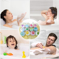 Marque distributeur Ensemble de 2 bombes de bain bio pour enfants avec bulle pour bain surprise écologique Bombes de bain à la lavande pour la douche