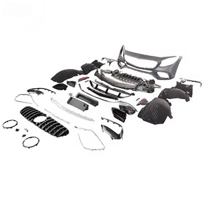 Per <span class=keywords><strong>Mercedes</strong></span>-Benz <span class=keywords><strong>classe</strong></span> <span class=keywords><strong>S</strong></span> W217 coupé C217 Upgrade a S63 S65 M-Kit carrozzeria stile tech paraurti anteriore con griglia - Product Image 5