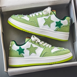 Zapatillas Retro 2026 para Hombre con Flecos y Estrellas, Plataforma <span class=keywords><strong>de</strong></span> Mezclilla y <span class=keywords><strong>Cuero</strong></span>, Estilo Casual para Caminar - Product Image 3