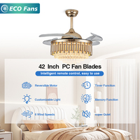 Ventilateur de plafond invisible haute performance de 42 pouces, moteur super silencieux, lumière douce non éblouissante, solution idéale pour la décoration et le refroidissement