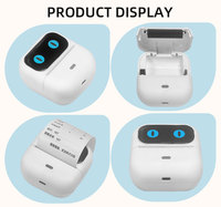 Imprimante thermique d'étiquettes USB 58 mm, batterie, imprimante d'étiquettes sans fil portable Bluetooth, imprimante d'étiquettes sans encre, mini imprimante d'étiquettes de 2 pouces