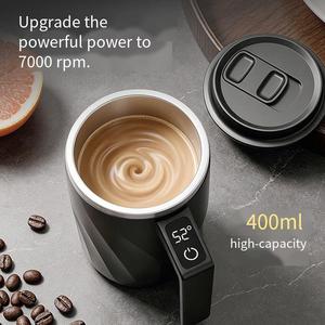 Portable Electric Blender Mug One <b>Button</b> Stirring Coffee Cup 304 Stainless Steel Travel Blender for Office and Home - Product Image 2