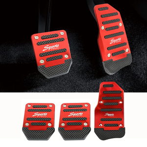 Universele aluminiumlegering antislip pedaalhoezen voor rem, gaspedaal en koppeling voor handgeschakelde en automatische transmissie - Product Image 2
