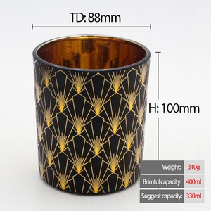 صائق FENGJUN فاخر للغاية ذهبي داخل تصميم فريد + خدمة مخصصة شمعة أسطوانية بلوري النقش بالليزر الأسود - Product Image 2