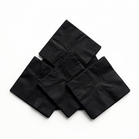 Serviettes en papier jetables épaisses de qualité supérieure pour réceptions de mariage, fêtes d'anniversaire, hôtels, serviettes de table noires pour bars, mariages et événements.