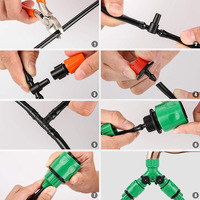 Kit de Riego por Goteo Personalizado de 200 Piezas, Sistema de Riego Automático de 164 Pies para Jardín, Enfriamiento por Nebulización para Invernadero, Patio y Césped