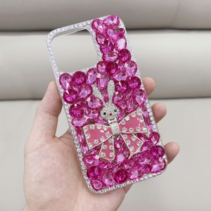 Cho Cô Gái Long Lanh Bling Kim Cương Pha Lê Cứng PC Sang Trọng Thẩm Mỹ Điện Thoại Di Động Trường Hợp Cho Iphone16 15 14 13 - Product Image 3