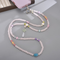 Nouvelle chaîne de téléphone portable horizontale en perles de lotus faites à la main en Chine, simple et anti-perte, cordon de suspension pour téléphone portable, pendentif de sac