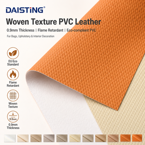 Tissu synthétique en vinyle PVC tressé, ignifuge, imperméable et écologique pour revêtement <span class=keywords><strong>de</strong></span> canapé, sacs et housses <span class=keywords><strong>de</strong></span> siège auto en rouleau - Product Image 2