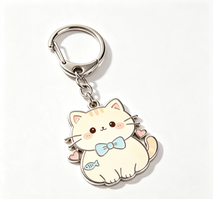 <b>Cute</b> Cat Enamel Metal Key Chain Custom Zinc Alloy <b>Keyring</b> Cartoon Bag Charm Gift - Product Image 3