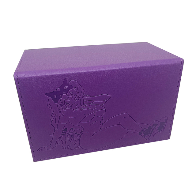 Leather Trading Yugioh Card Deck Box Storage Case Board Game Playing Card and Dice Storage Box