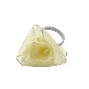 E-Magic Vente en gros Noeud de ruban transparent avec boucle élastique Mini nœud de ruban personnalisé pour la décoration de col de bouteille de parfum