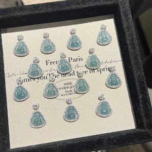 Collar con Colgante de Buda de Jade Azul Natural, Plata de Ley S925 con Incrustaciones de Buda Sonriente, Nuevo Colgante Chino Fino - Product Image 2