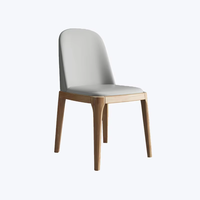 Chaise de salle à manger moderne en bois massif imperméable - Écologique et durable pour hôtels et appartements - Mobilier de salle à manger de luxe