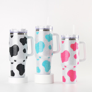 Bicchiere in strass cow <span class=keywords><strong>print</strong></span> 40oz <span class=keywords><strong>cafe</strong></span> glitter bpa - Product Image 5